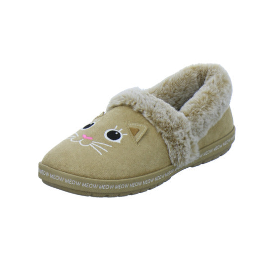 Skechers Hausschuhe Damen Damen Bobs Too Cozy Beige-kombi