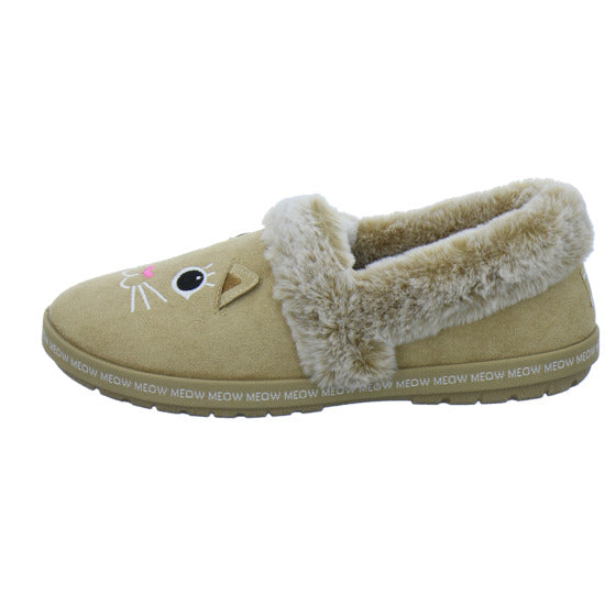 Skechers Hausschuhe Damen Damen Bobs Too Cozy Beige-kombi