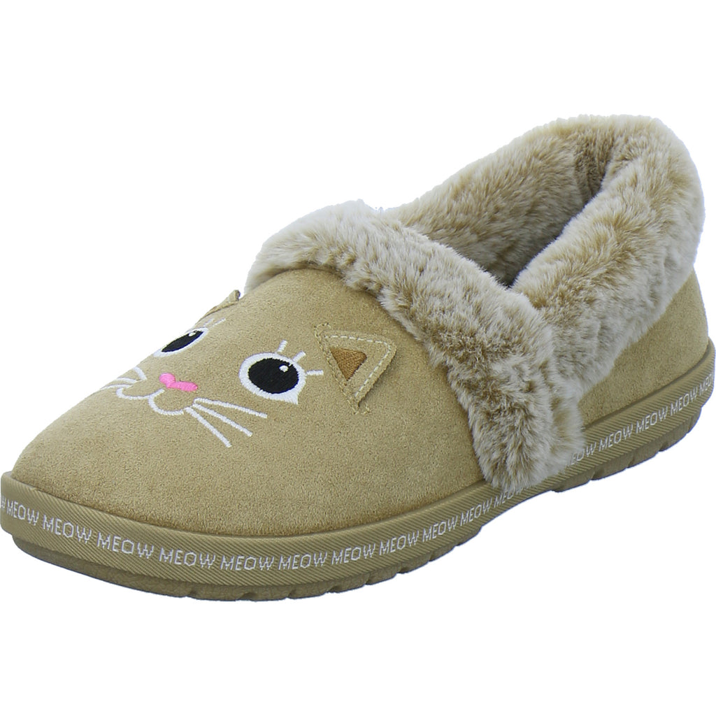 Skechers Hausschuhe Damen Damen Bobs Too Cozy Beige-kombi