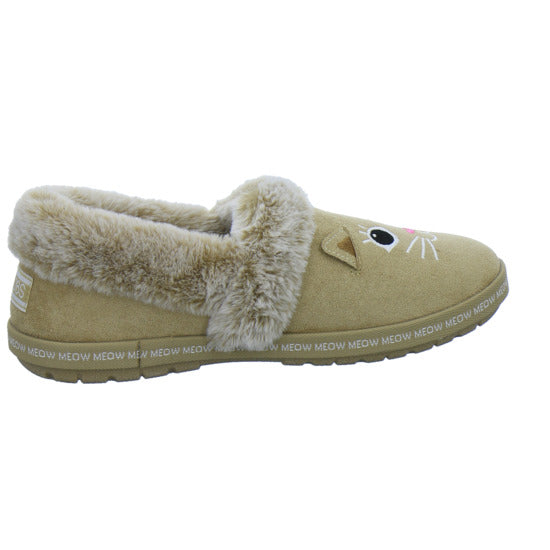 Skechers Hausschuhe Damen Damen Bobs Too Cozy Beige-kombi