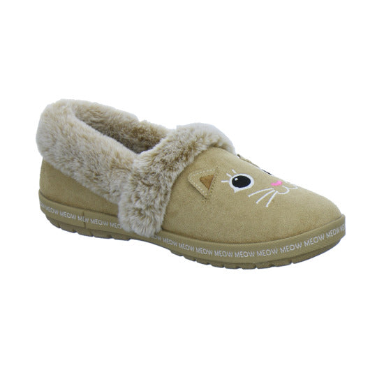 Skechers Hausschuhe Damen Damen Bobs Too Cozy Beige-kombi