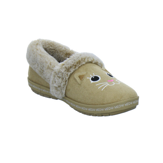 Skechers Hausschuhe Damen Damen Bobs Too Cozy Beige-kombi
