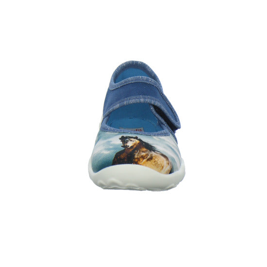 Superfit Bonny Hausschuhe Kinder Blau-kombi - 360° Ansicht
