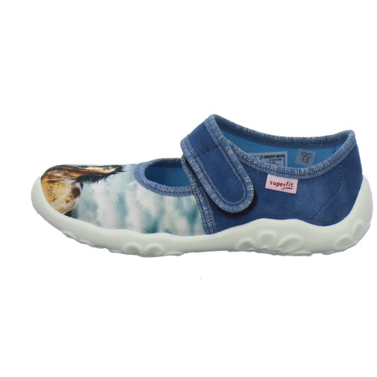 Superfit Bonny Hausschuhe Kinder Blau-kombi - 360° Ansicht