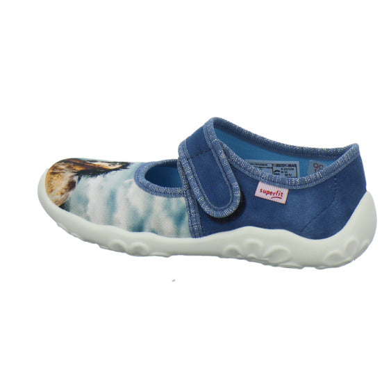 Superfit Bonny Hausschuhe Kinder Blau-kombi - 360° Ansicht