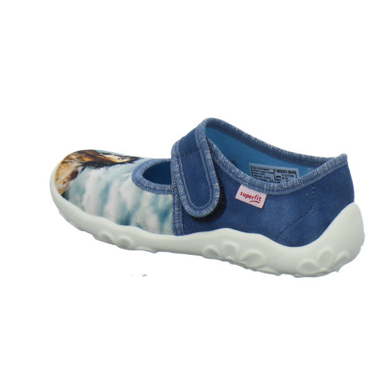 Superfit Bonny Hausschuhe Kinder Blau-kombi - 360° Ansicht