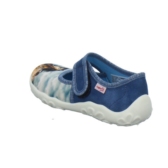 Superfit Bonny Hausschuhe Kinder Blau-kombi - 360° Ansicht