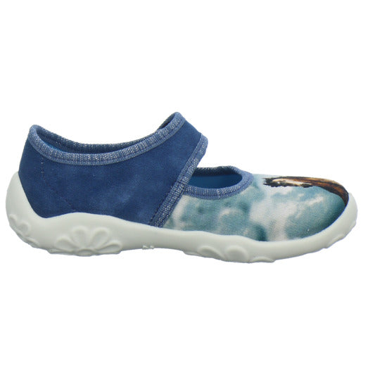Superfit Bonny Hausschuhe Kinder Blau-kombi - 360° Ansicht