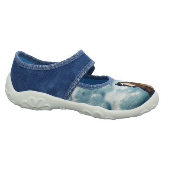 Superfit Bonny Hausschuhe Kinder Blau-kombi - 360° Ansicht