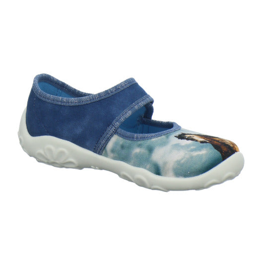 Superfit Bonny Hausschuhe Kinder Blau-kombi - 360° Ansicht