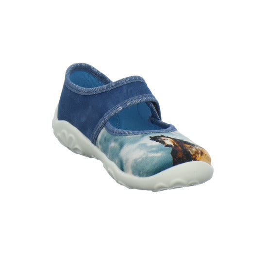 Superfit Bonny Hausschuhe Kinder Blau-kombi - 360° Ansicht