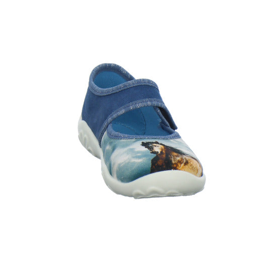 Superfit Bonny Hausschuhe Kinder Blau-kombi - 360° Ansicht