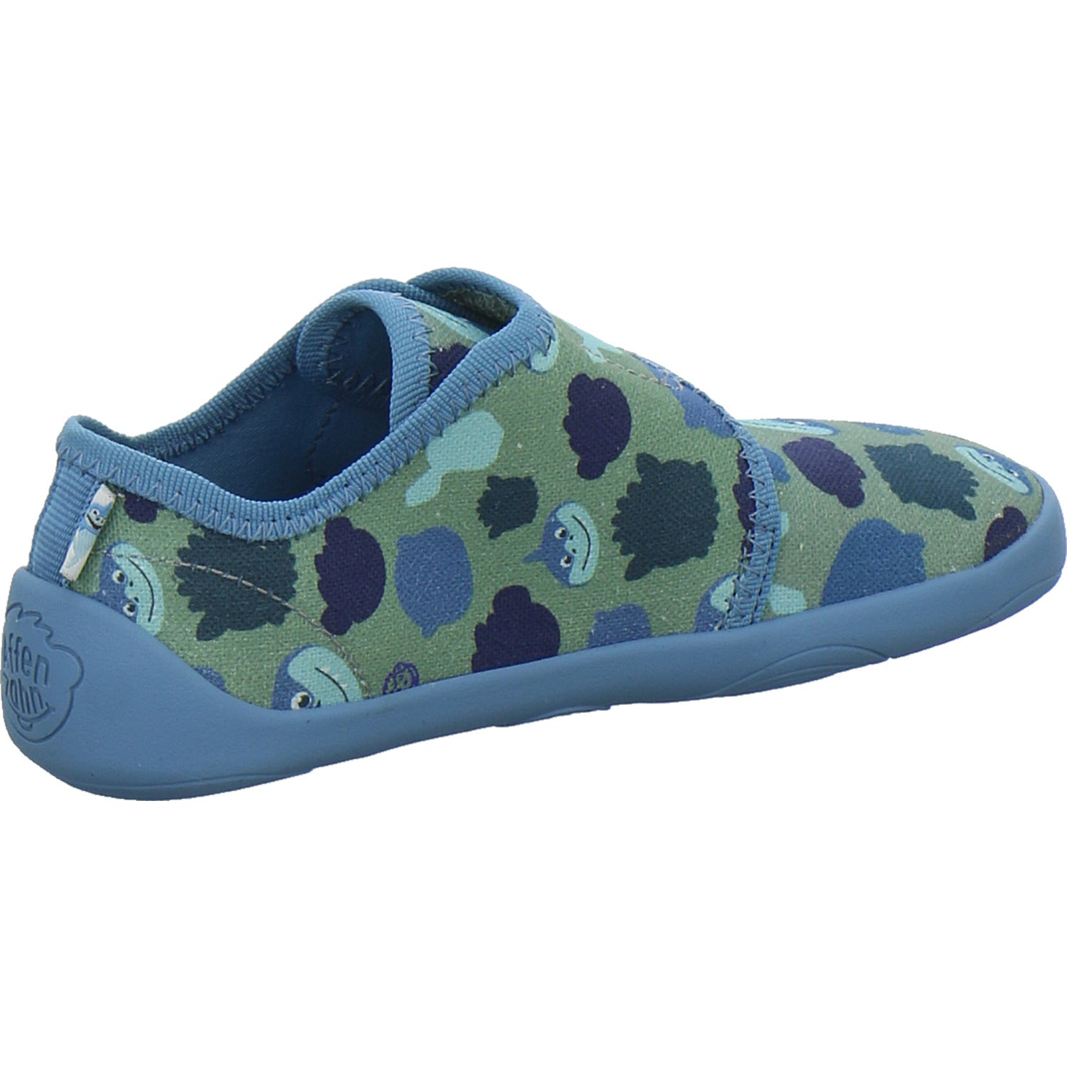 Affenzahn Hausschuhe Kinder Unisex - Kinder Baumwolle Movy Blau-kombi