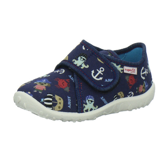 Superfit Hausschuhe Kinder Unisex - Kinder Spotty Blau-kombi