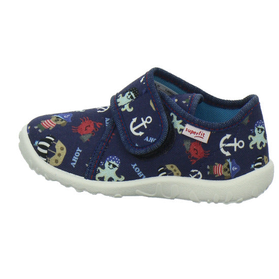 Superfit Hausschuhe Kinder Unisex - Kinder Spotty Blau-kombi