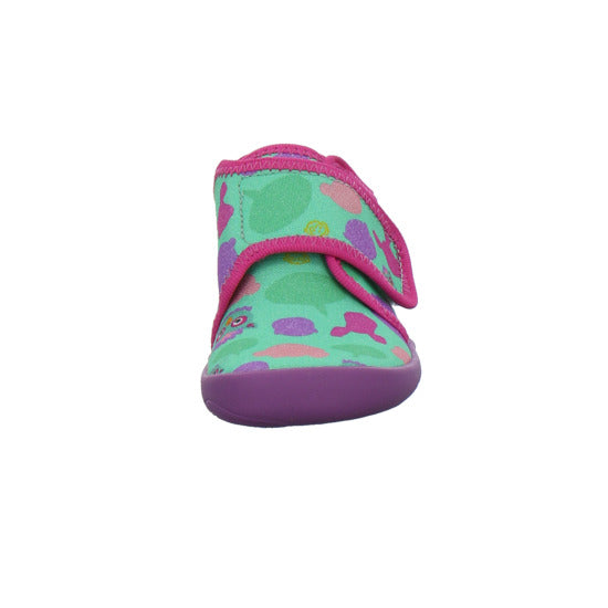 Affenzahn Hausschuhe Kinder Unisex - Kinder Baumwolle Movy Grün-kombi