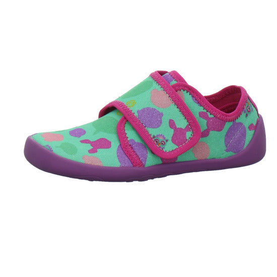 Affenzahn Hausschuhe Kinder Unisex - Kinder Baumwolle Movy Grün-kombi