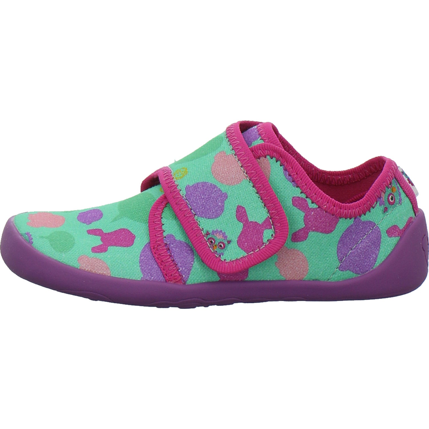 Affenzahn Hausschuhe Kinder Unisex - Kinder Baumwolle Movy Grün-kombi