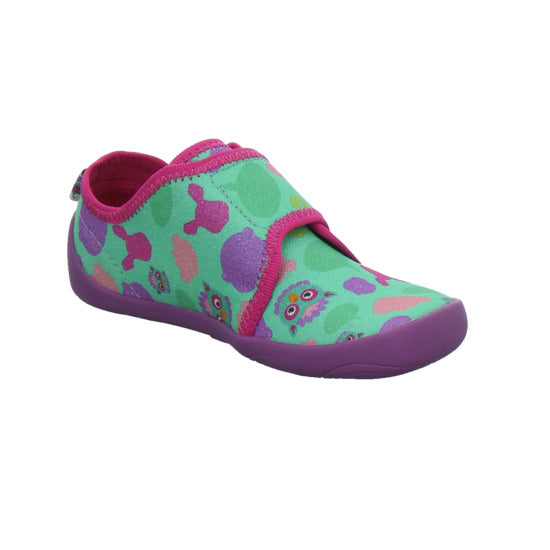 Affenzahn Hausschuhe Kinder Unisex - Kinder Baumwolle Movy Grün-kombi