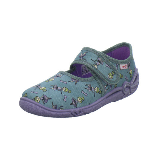 Superfit Belinda Hausschuhe Kinder Denim - 360° Ansicht