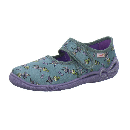 Superfit Belinda Hausschuhe Kinder Denim - 360° Ansicht
