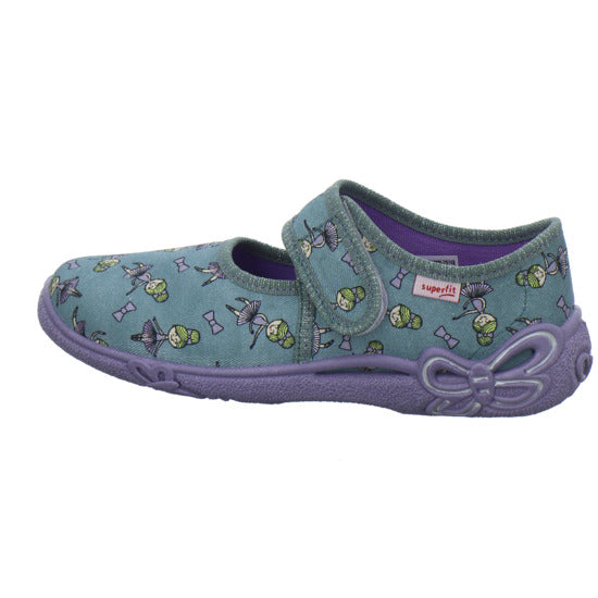 Superfit Belinda Hausschuhe Kinder Denim - 360° Ansicht