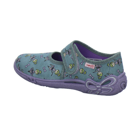Superfit Belinda Hausschuhe Kinder Denim - 360° Ansicht