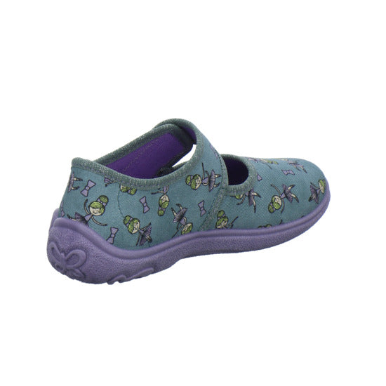 Superfit Belinda Hausschuhe Kinder Denim - 360° Ansicht