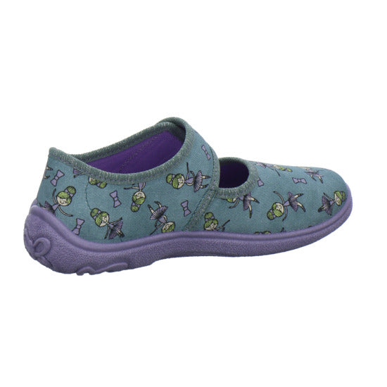 Superfit Belinda Hausschuhe Kinder Denim - 360° Ansicht