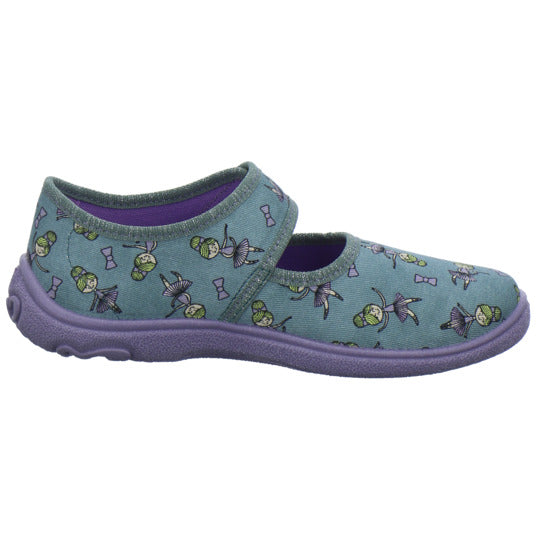 Superfit Belinda Hausschuhe Kinder Denim - 360° Ansicht