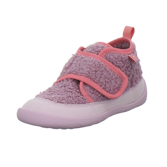 Affenzahn Vegan Fleecy Hausschuhe Kinder Rosa