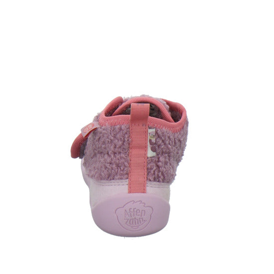 Affenzahn Vegan Fleecy Hausschuhe Kinder Rosa