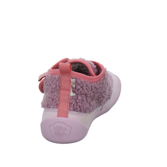 Affenzahn Vegan Fleecy Hausschuhe Kinder Rosa