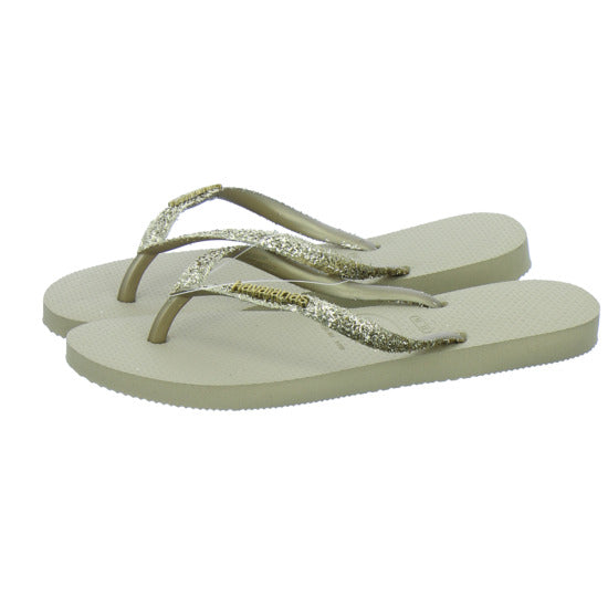Havaianas Damen Damen Slim Glitter Gold