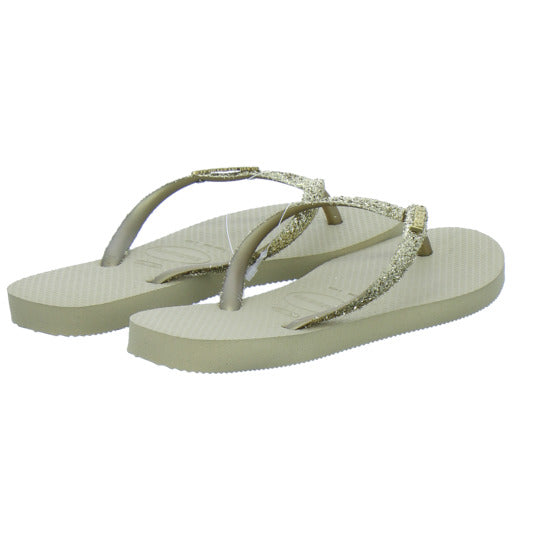 Havaianas Damen Damen Slim Glitter Gold