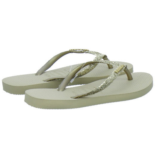 Havaianas Damen Damen Slim Glitter Gold