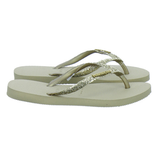 Havaianas Damen Damen Slim Glitter Gold